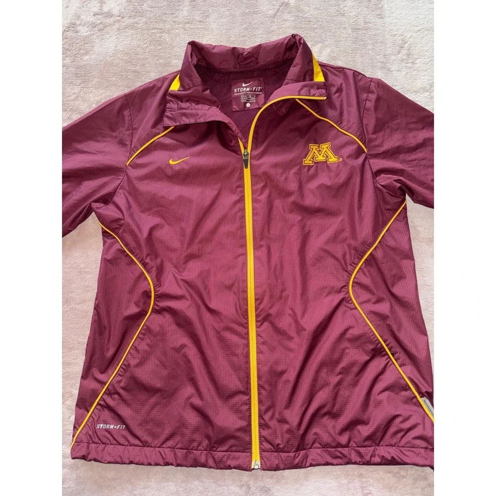 Minnesota Jacket Adult Nike Golden‎ Gophers Storm Football Windbreaker Mens Sz L